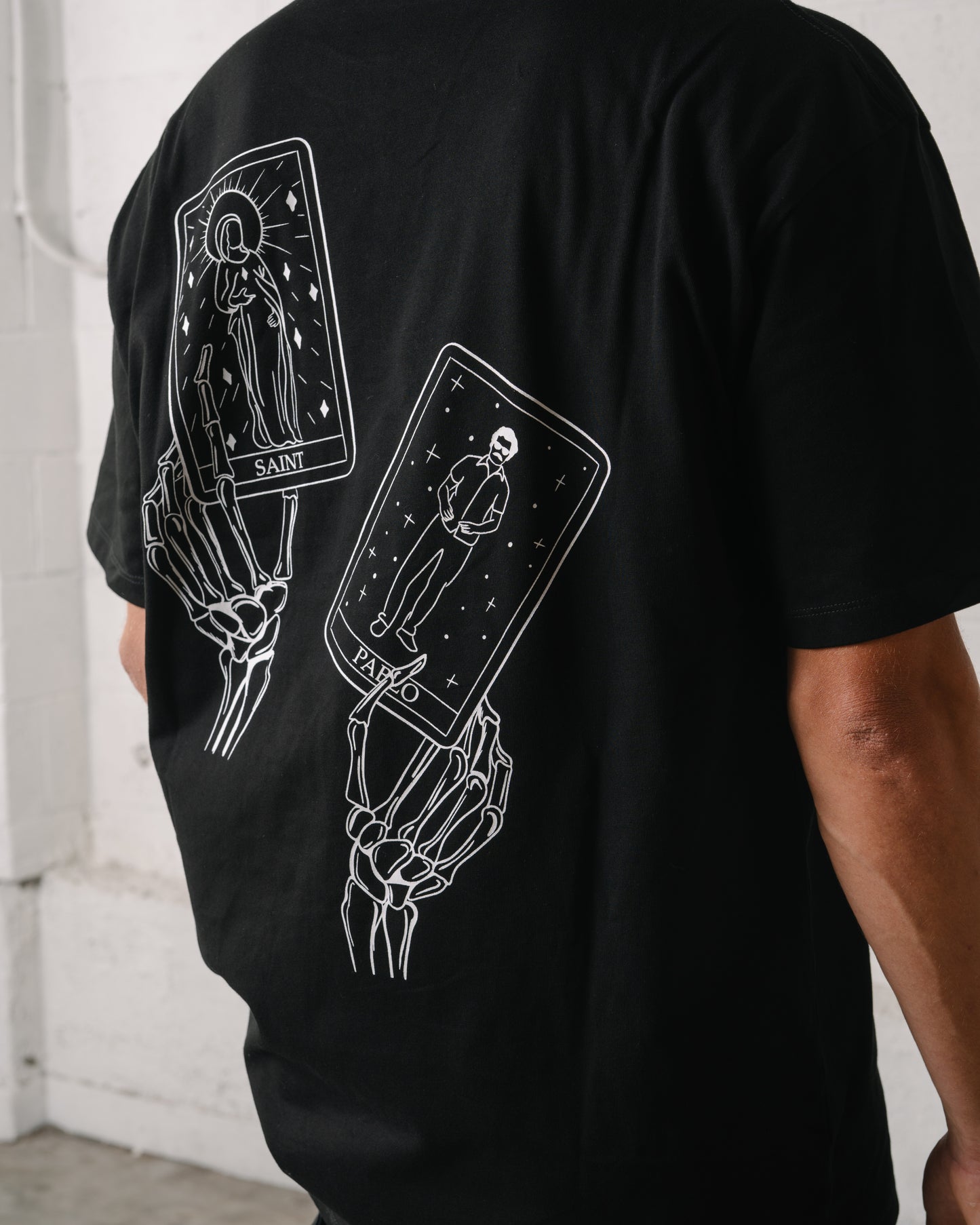 Saint Pablo Tarot Tee in Black & White