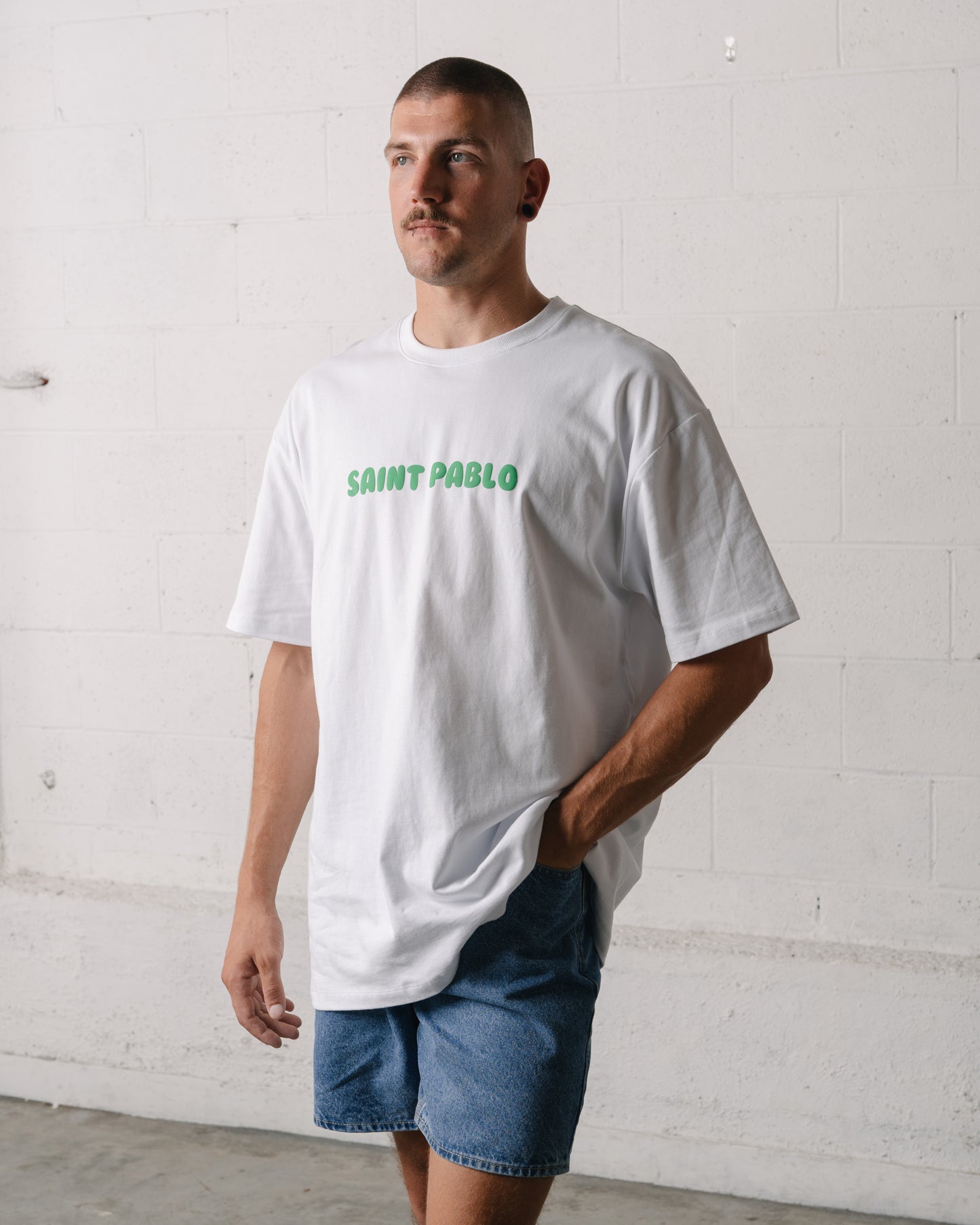 Saint Pablo BTY Puff Print Tee in White